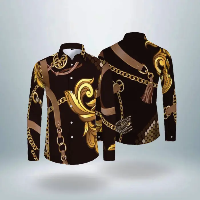 Luxury long sleeve shirt versace pattern hot gift - 328328